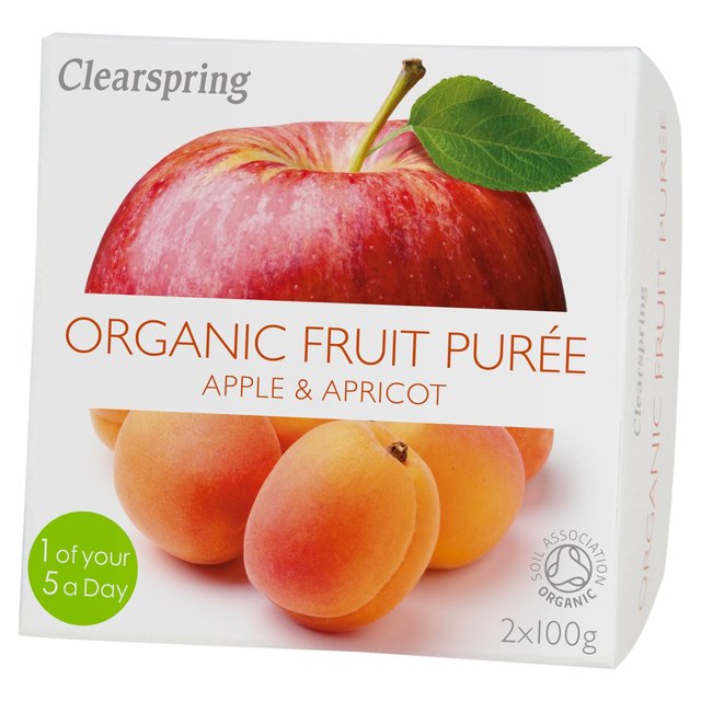 Clearspring Organic Apple & Apricot Dessert 2 x 100g Botiga