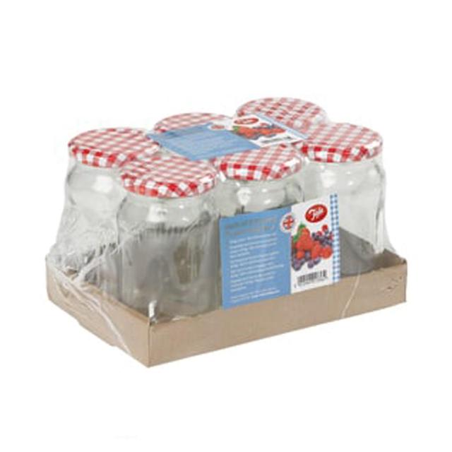 Tala 6 1lb Glass Jam Jars 455ml 6 per pack Botiga
