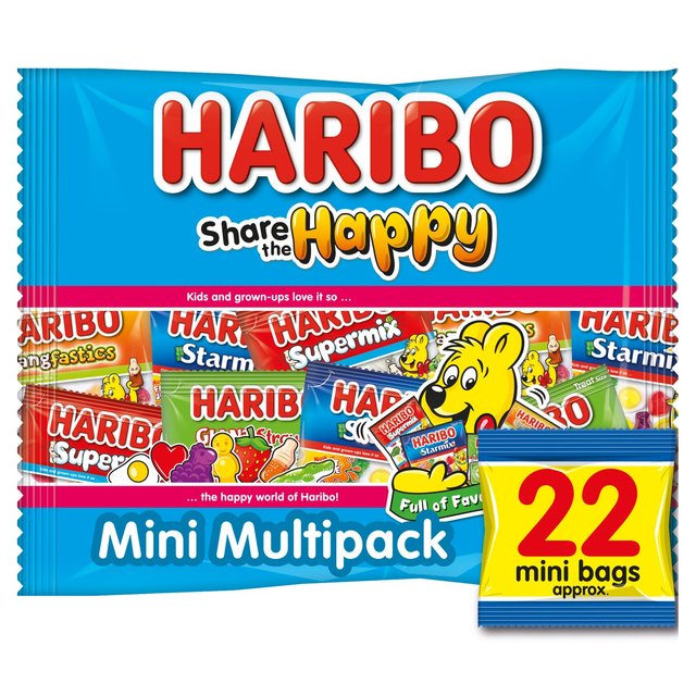 Haribo Share the Happy Sweets 22 Treatsize Mini Bags 352g Botiga