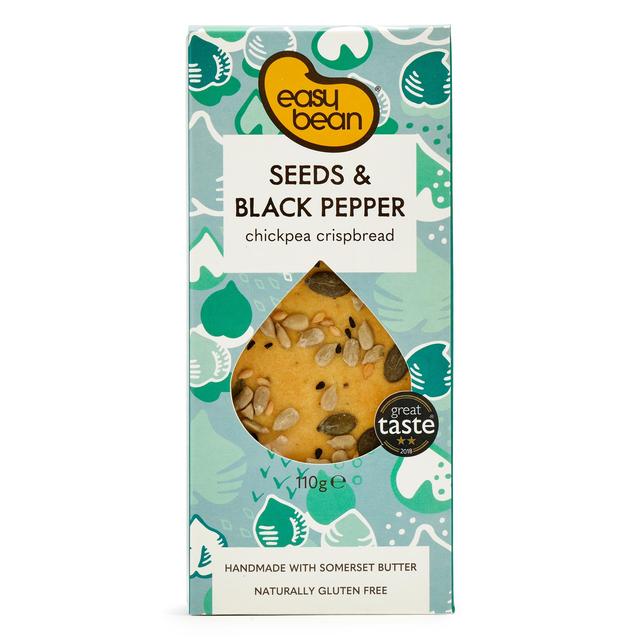 Easy Bean Chickpea Crispbread Seeds & Black Pepper 110g Botiga