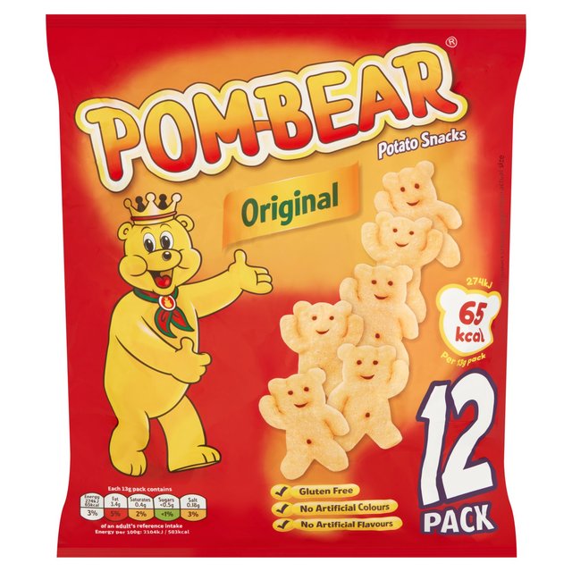Pom-Bear Original Multipack Crisps 12 per pack Botiga