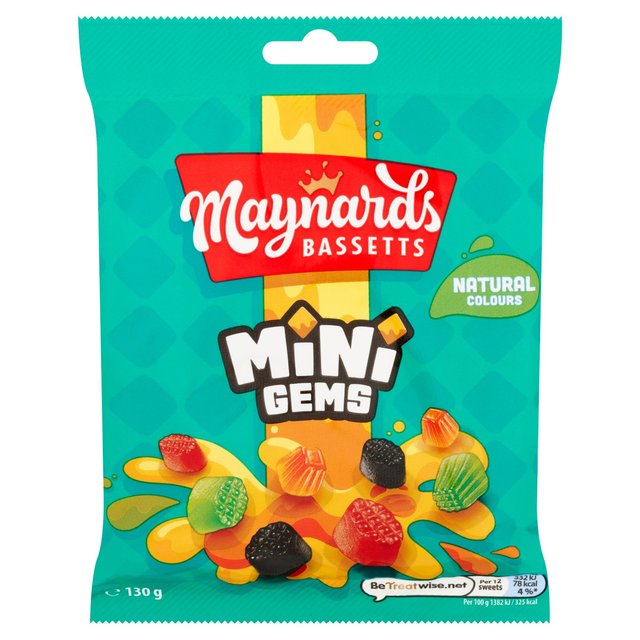Maynards Bassetts Midget Gems Sweets Bag 130g Botiga