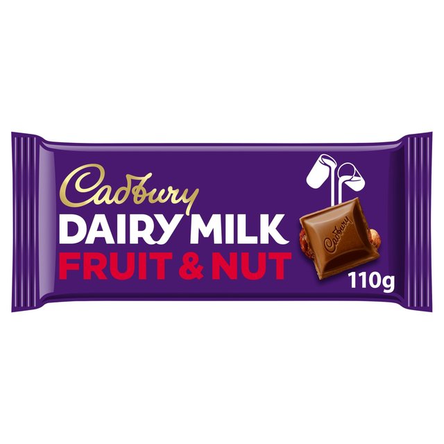 Cadbury Dairy Milk Fruit & Nut Chocolate Bar 110g Botiga