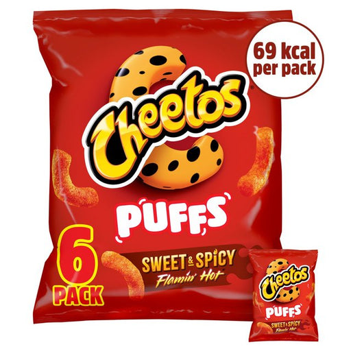 Cheetos Puffs Flamin' Hot Multipack Snacks 6 per pack Botiga