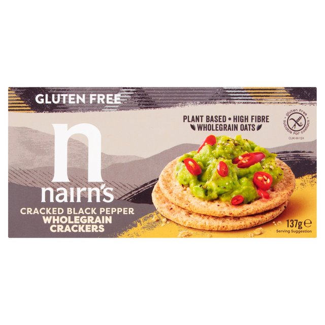 Nairn's Gluten Free Cracked Black Pepper Crackers 137g Botiga