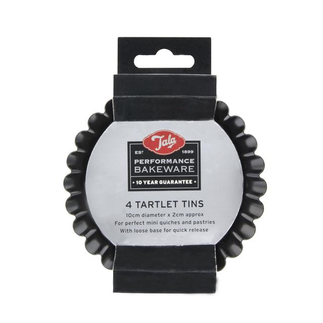 Tala 4 Non-stick Tart Tins, 10cm dia 4 per pack Botiga