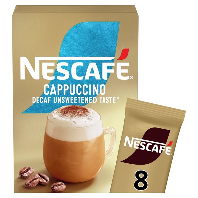 Nescafe Gold Decaff Cappuccino Unsweetened Instant Coffee 8 Sachets 8 per pack Botiga
