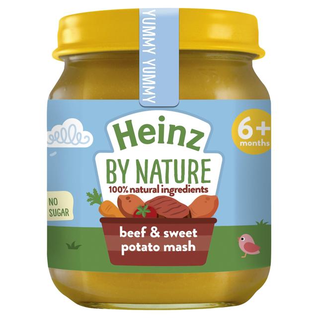 Heinz By Nature Beef & Sweet Potato Mash Baby Food Jar 6+ Months 120g Botiga