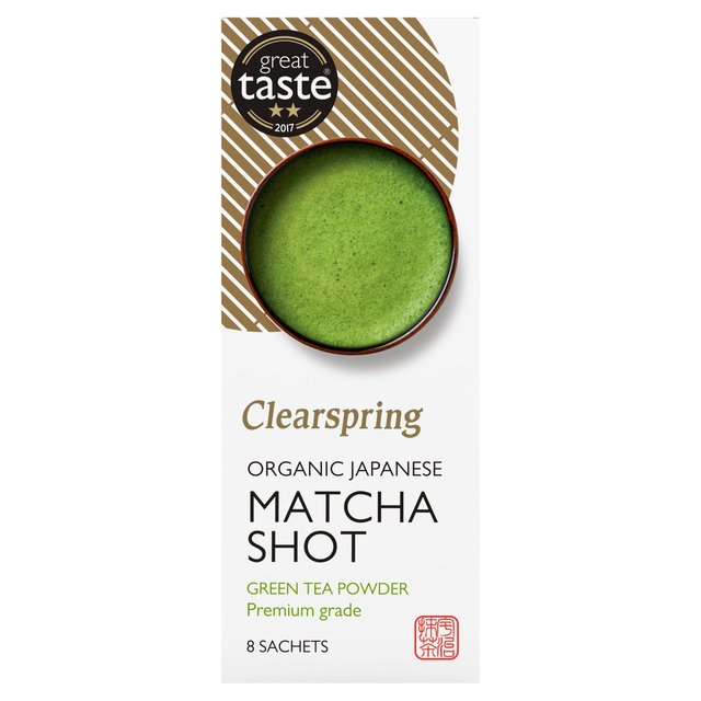 Clearspring Organic Japanese Matcha Shot Premium Grade Green Tea Powder 8 x 1g Botiga
