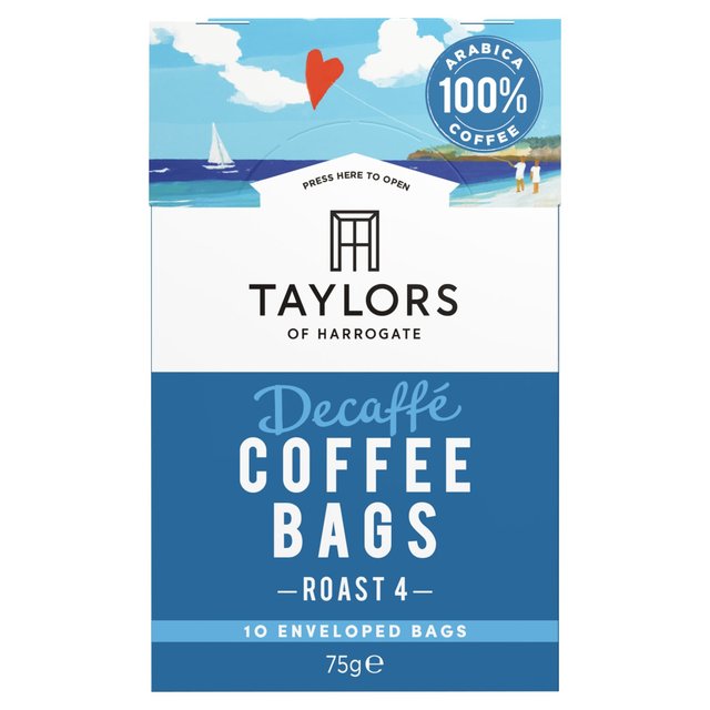 Taylors Decaffe Coffee Bags 10 per pack Botiga