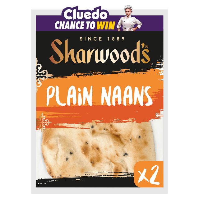 Sharwood's Naans Plain 2 per pack Botiga