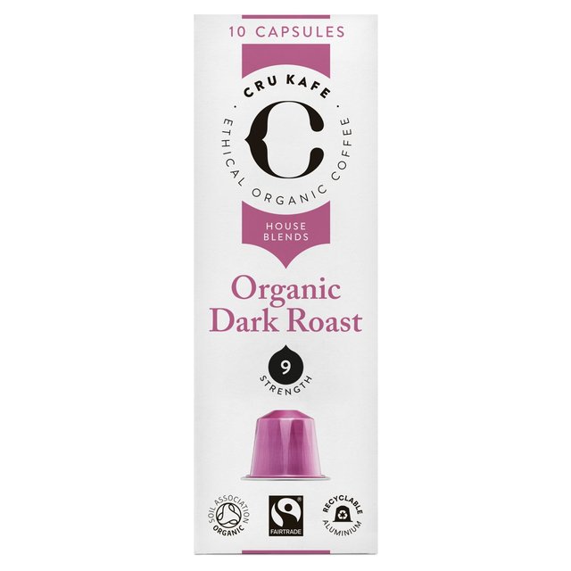 CRU Kafe Organic Dark Roast Nespresso Compatible Coffee Capsules 10 per pack Botiga