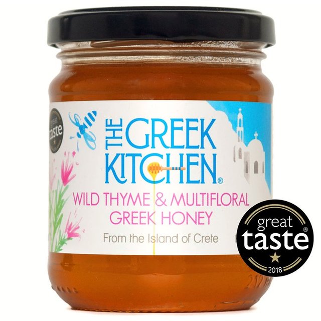 The Greek Kitchen Wild Thyme & Multifloral Greek Honey 250g Botiga