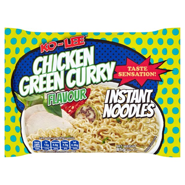Ko-Lee Taste Sensation Instant Noodles Chicken Green Curry Flavour 85g Botiga