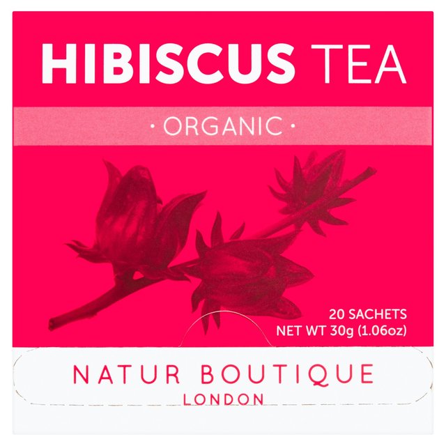 Natur Boutique Organic Hibiscus Tea 20 per pack Botiga
