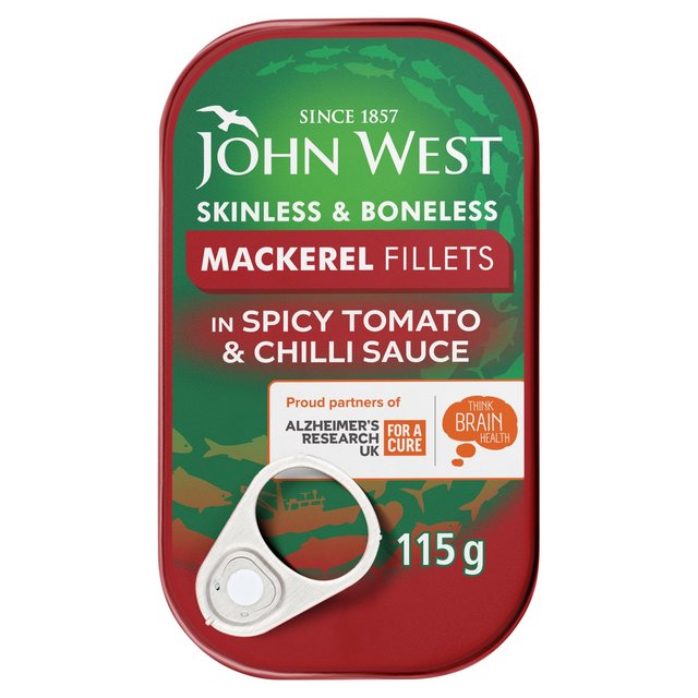 John West Mackerel Fillets In Spicy Tomato & Chilli Sauce 115g Botiga