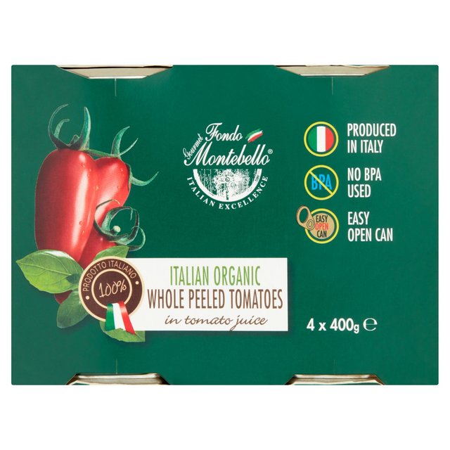 Fondo Montebello Organic Italian Peeled Tomatoes 4 x 400g Botiga