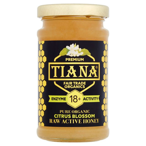 TIANA Organic Citrus Blossom Raw Active Honey 250g Botiga