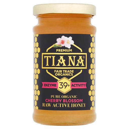 TIANA Pure Organic Cherry Blossom Raw Active Honey 250g Botiga
