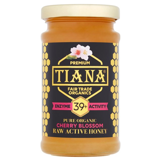 TIANA Pure Organic Cherry Blossom Raw Active Honey 250g Botiga