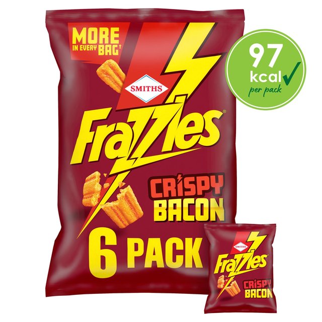 Smiths Frazzles Crispy Bacon Multipack Snacks 6 per pack Botiga
