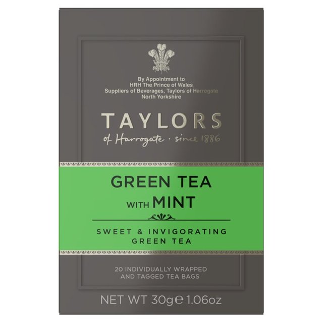 Taylors Green Tea with Mint Teabags 20 per pack Botiga