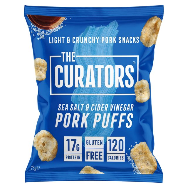The Curators Salt & Vinegar Pork Puffs 25g Botiga