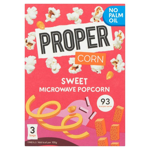 Propercorn Sweet Microwave Popcorn 3 x 70g Botiga
