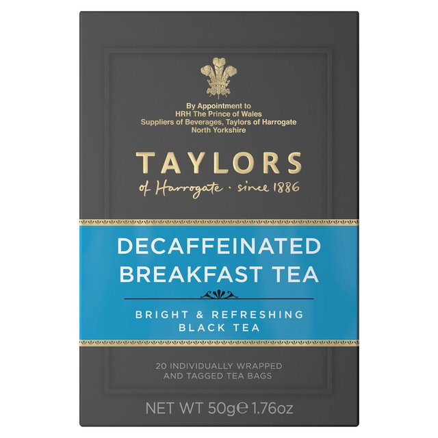 Taylors Decaffeinated Breakfast Teabags 20 per pack Botiga