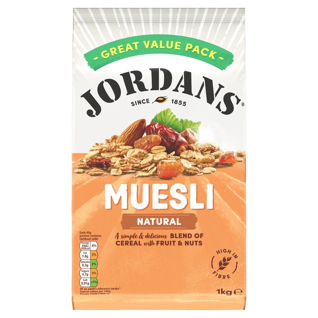 Jordans Natural Muesli Breakfast Cereal 1kg Botiga