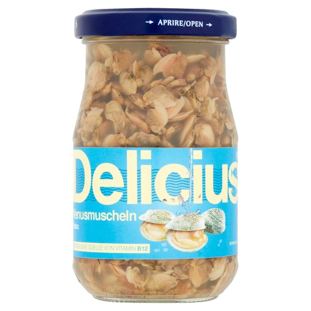 Delicius Shelled Clams in Brine 195g Botiga