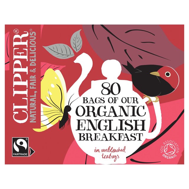 Clipper Organic Fairtrade English Breakfast Tea Bags 80 per pack Botiga