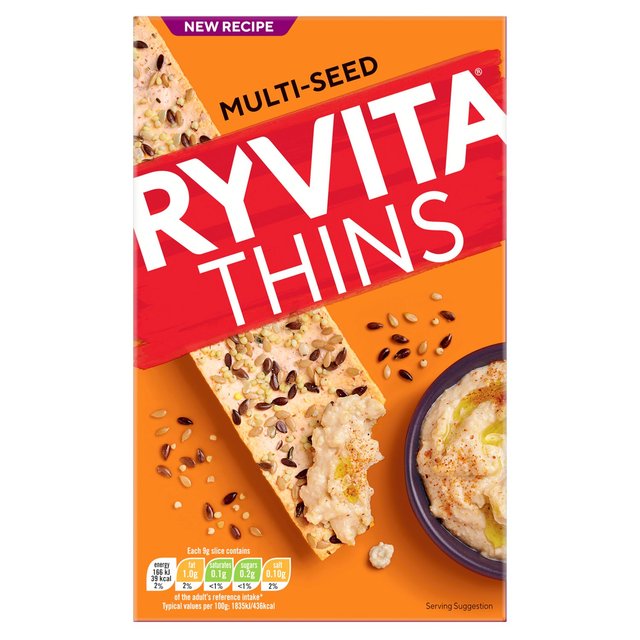 Ryvita Thins Multi-Seed Flatbread Crackers 125g Botiga