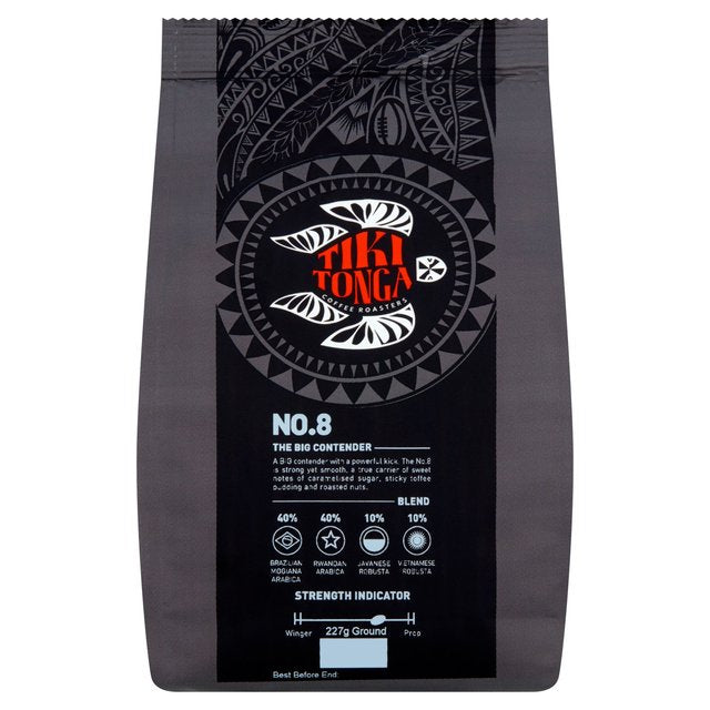 Tiki Tonga Blend No.8 Ground Coffee 227g Botiga