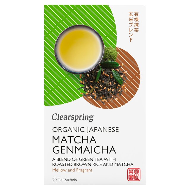 Clearspring Organic Japanese Matcha Genmaicha Green Tea Teabags 20 per pack Botiga