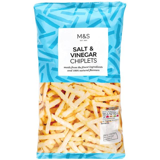 M&S Salt & Vinegar Chiplets 100g Botiga