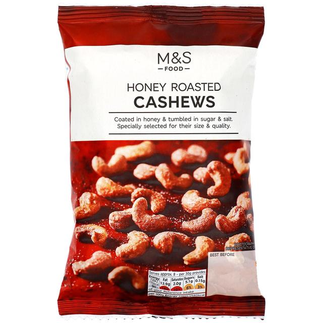 M&S Honey Roasted Cashews 250g Botiga