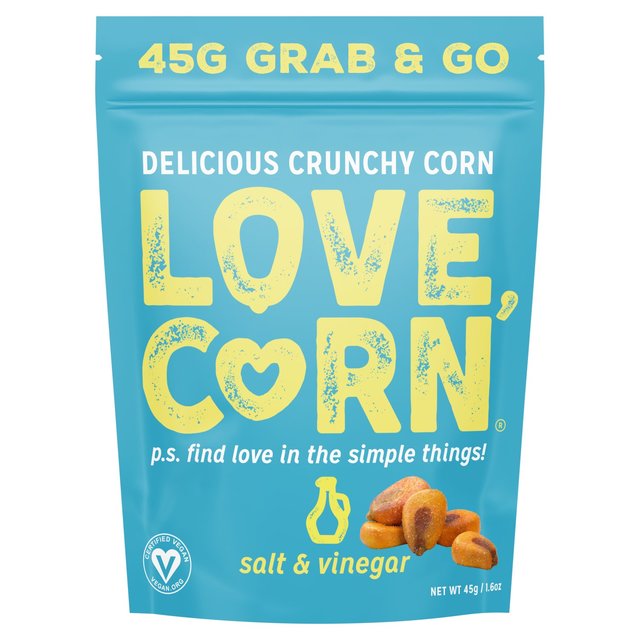 LOVE CORN Salt & Vinegar Crunchy Corn 45g Botiga