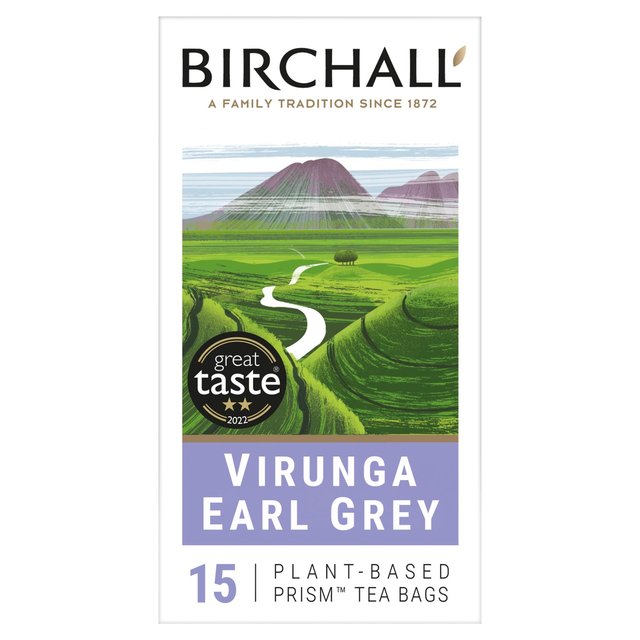 Birchall Virunga Earl Grey - 15 Prism Tea Bags 15 per pack Botiga