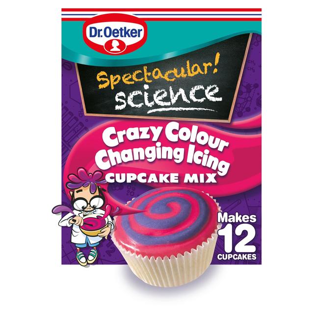 Dr. Oetker Spectacular! Science Crazy Colour Changing Icing Cupcake Mix 295g Botiga