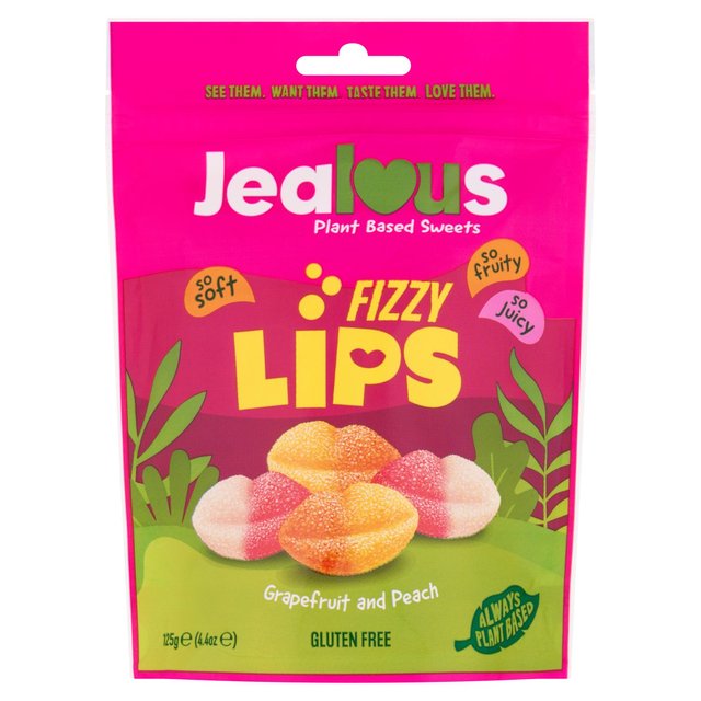 Jealous Sweets Fizzy Lips Sweets Plant-based Gummy Sweets 125g Botiga