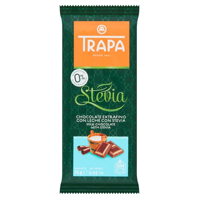Trapa Milk Chocolate with Stevia 75g Botiga