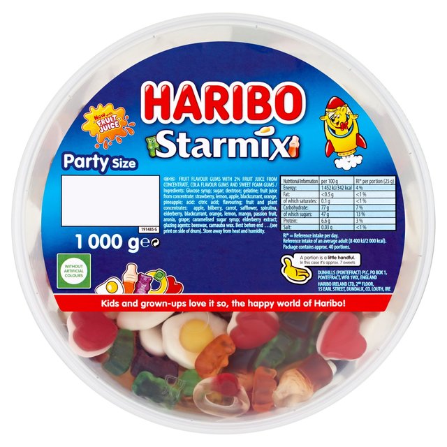 Haribo Starmix Sweets Tub 1kg Botiga