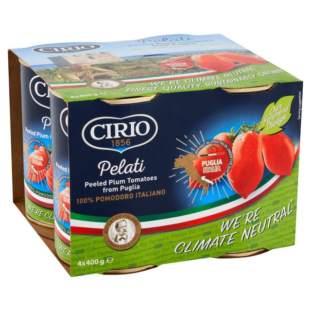 Cirio Peeled Plum Tomatoes 4 x 400g Botiga