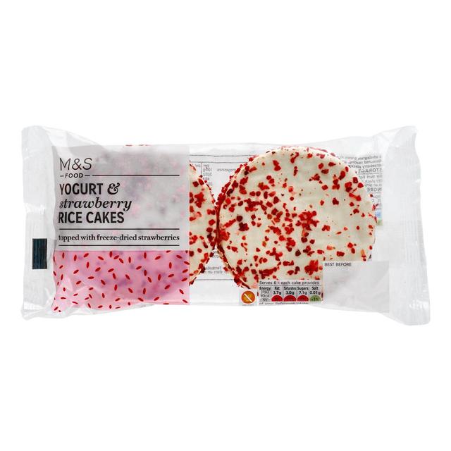 M&S Yogurt & Strawberry Rice Cakes 112g Botiga