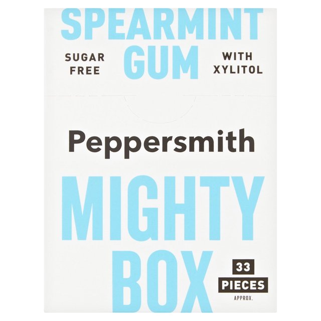 Peppersmith 100% Xylitol Mighty Box Spearmint Gum 50g Botiga