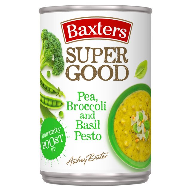 Baxters Super Good Pea, Broccoli & Basil Pesto Soup 400g Botiga