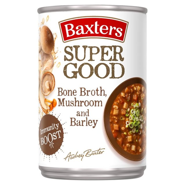 Baxters Super Good Bone Broth with Mushroom & Barley Soup 400g Botiga