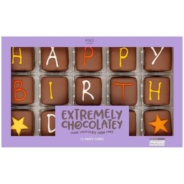 M&S Extremely Chocolatey Chocolate Party Cubes 705g Botiga
