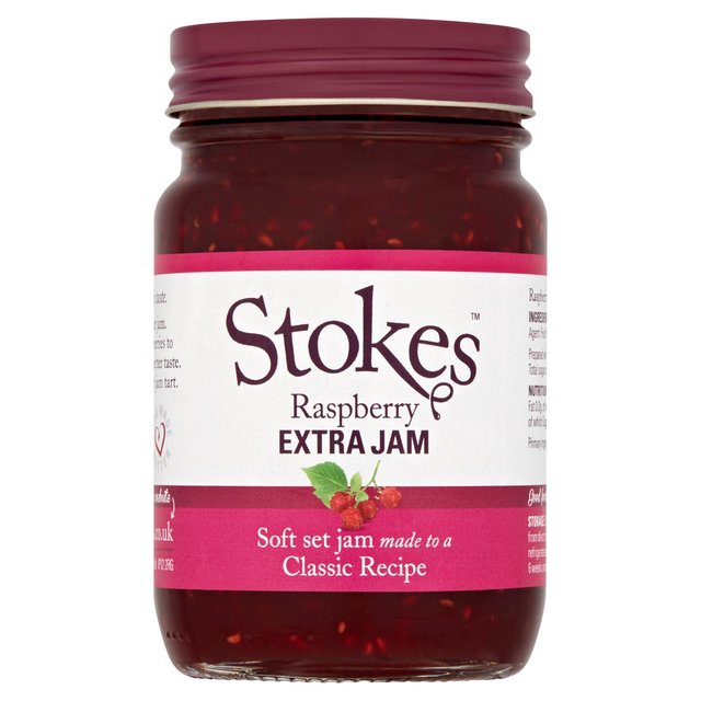 Stokes Raspberry Extra Jam 340g Botiga